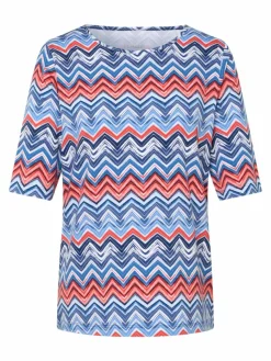 RABE Shirts & Tops*Damen T-Shirt blau gemustert