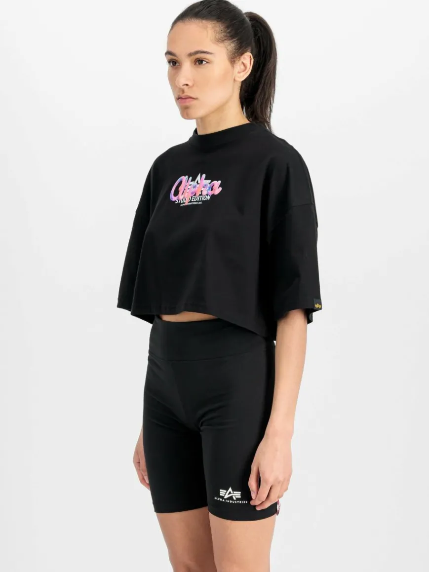 Alpha Industries Shirts & Tops*Damen T-Shirt schwarz uni