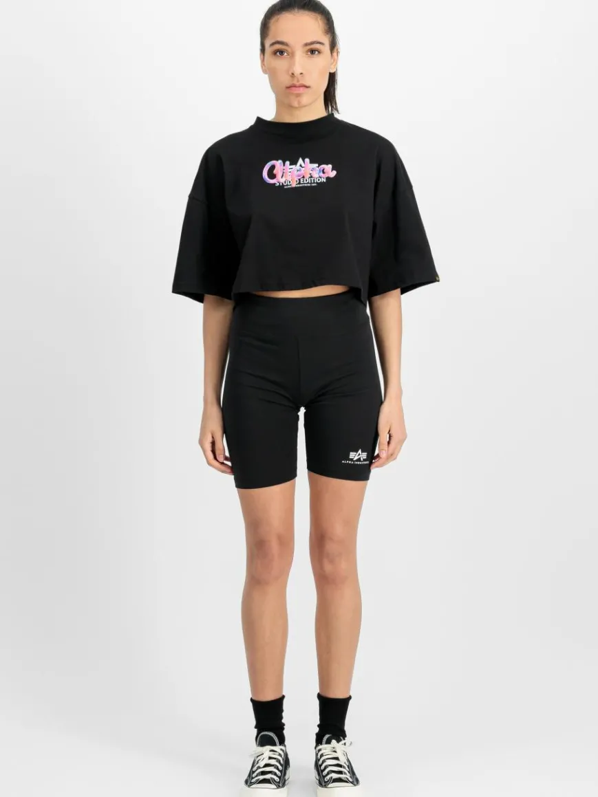 Alpha Industries Shirts & Tops*Damen T-Shirt schwarz uni