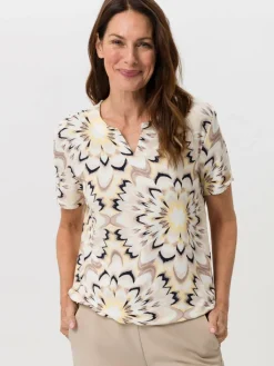 Frank Walder Blusen*Damen T-Shirt mehrfarbig gemustert