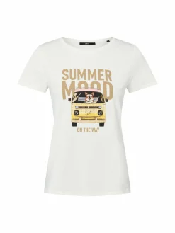 zero Shirts & Tops*Damen T-Shirt ecru beige bedruckt