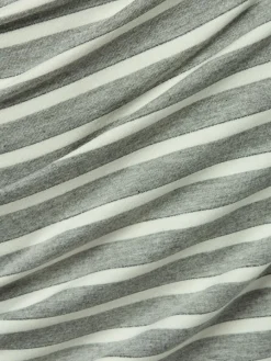 comma Shirts & Tops*Damen T-Shirt hellgrau ecru gestreift