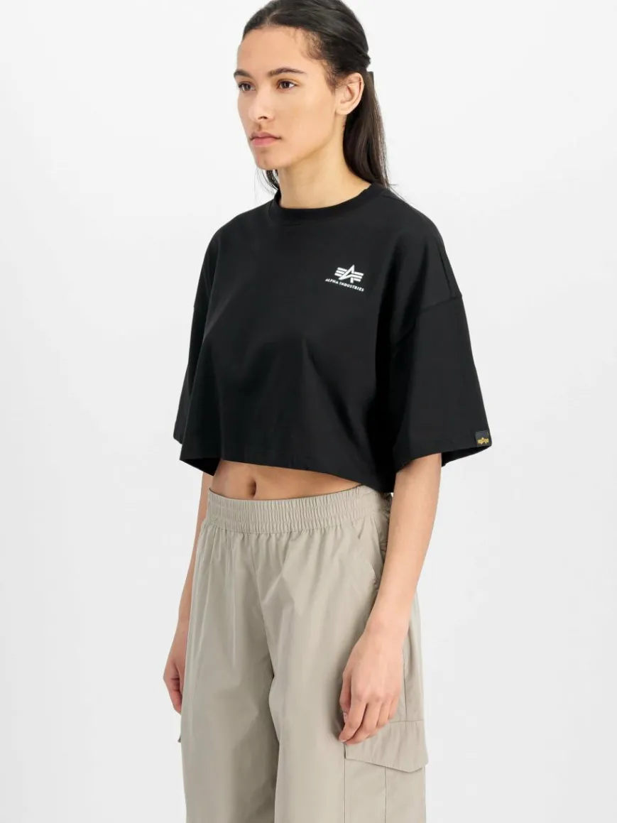 Alpha Industries Shirts & Tops*Damen T-Shirt schwarz uni