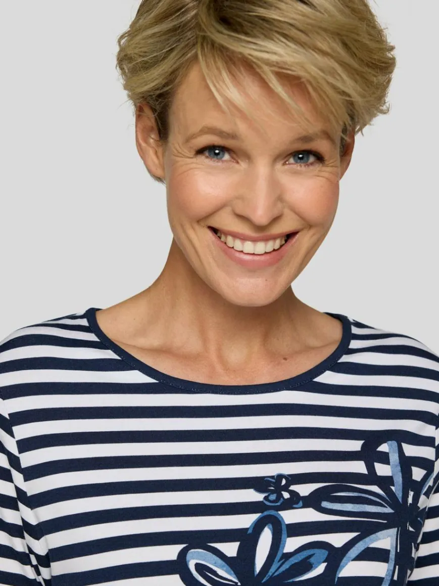 RABE Shirts & Tops*Damen T-Shirt blau gestreift