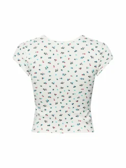 Tommy Jeans Shirts & Tops*Damen T-Shirt ecru bedruckt