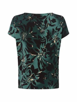 s.Oliver Shirts & Tops*Damen T-Shirt tanne schwarz gemustert