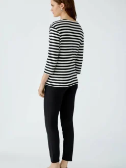 Oui Shirts & Tops*Damen T-Shirt schwarz weiß gestreift