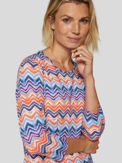 RABE Shirts & Tops*Damen T-Shirt blau gemustert