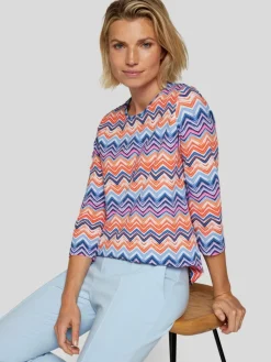 RABE Shirts & Tops*Damen T-Shirt blau gemustert