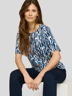 RABE Shirts & Tops*Damen T-Shirt blau gemustert