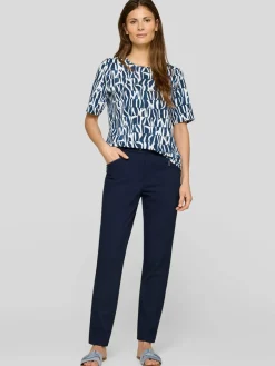 RABE Shirts & Tops*Damen T-Shirt blau gemustert