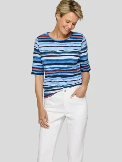 RABE Shirts & Tops*Damen T-Shirt blau gemustert