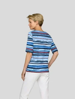 RABE Shirts & Tops*Damen T-Shirt blau gemustert