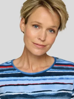 RABE Shirts & Tops*Damen T-Shirt blau gemustert