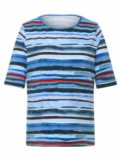 RABE Shirts & Tops*Damen T-Shirt blau gemustert