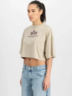 Alpha Industries Shirts & Tops*Damen T-Shirt beige bedruckt