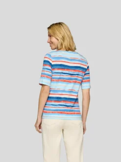 RABE Shirts & Tops*Damen T-Shirt orange gemustert