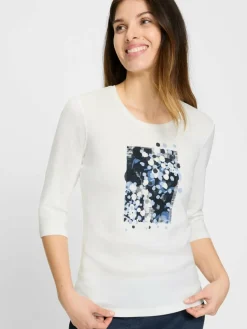 Olsen Shirts & Tops*Damen T-Shirt weiß bedruckt