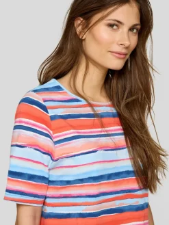 RABE Shirts & Tops*Damen T-Shirt blau gemustert