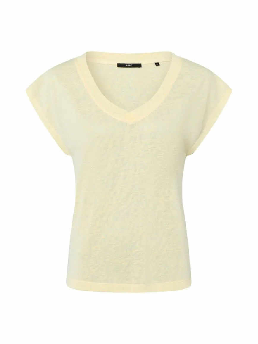 zero Shirts & Tops*Damen T-Shirt vanille meliert