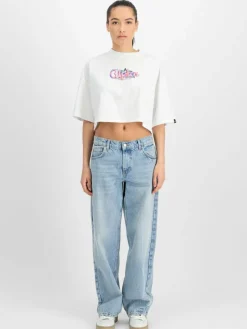 Alpha Industries Shirts & Tops*Damen T-Shirt weiß uni