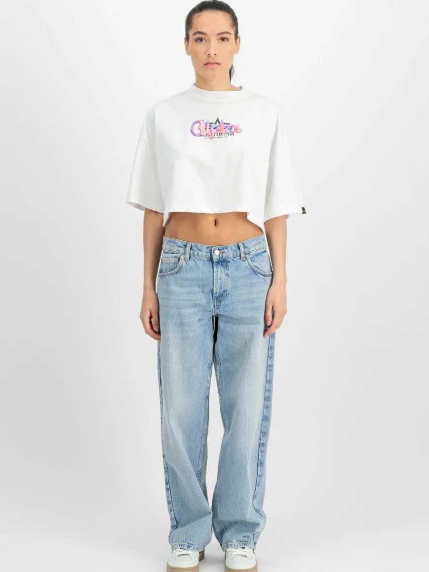 Alpha Industries Shirts & Tops*Damen T-Shirt weiß uni