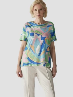 LCMT Shirts & Tops*Damen T-Shirt grün gemustert