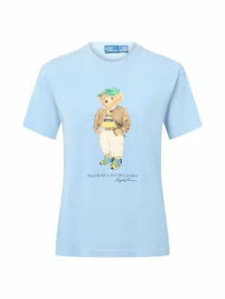 Polo Ralph Lauren Shirts & Tops*Damen T-Shirt hellblau bedruckt