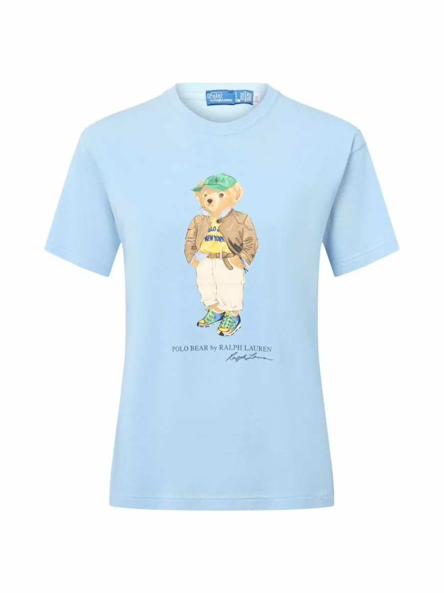 Polo Ralph Lauren Shirts & Tops*Damen T-Shirt hellblau bedruckt