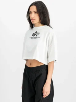 Alpha Industries Shirts & Tops*Damen T-Shirt weiß bedruckt