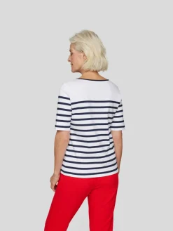 RABE Shirts & Tops*Damen T-Shirt blau gestreift