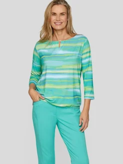 RABE Shirts & Tops*Damen T-Shirt grün gestreift