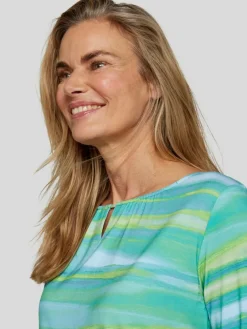 RABE Shirts & Tops*Damen T-Shirt grün gestreift