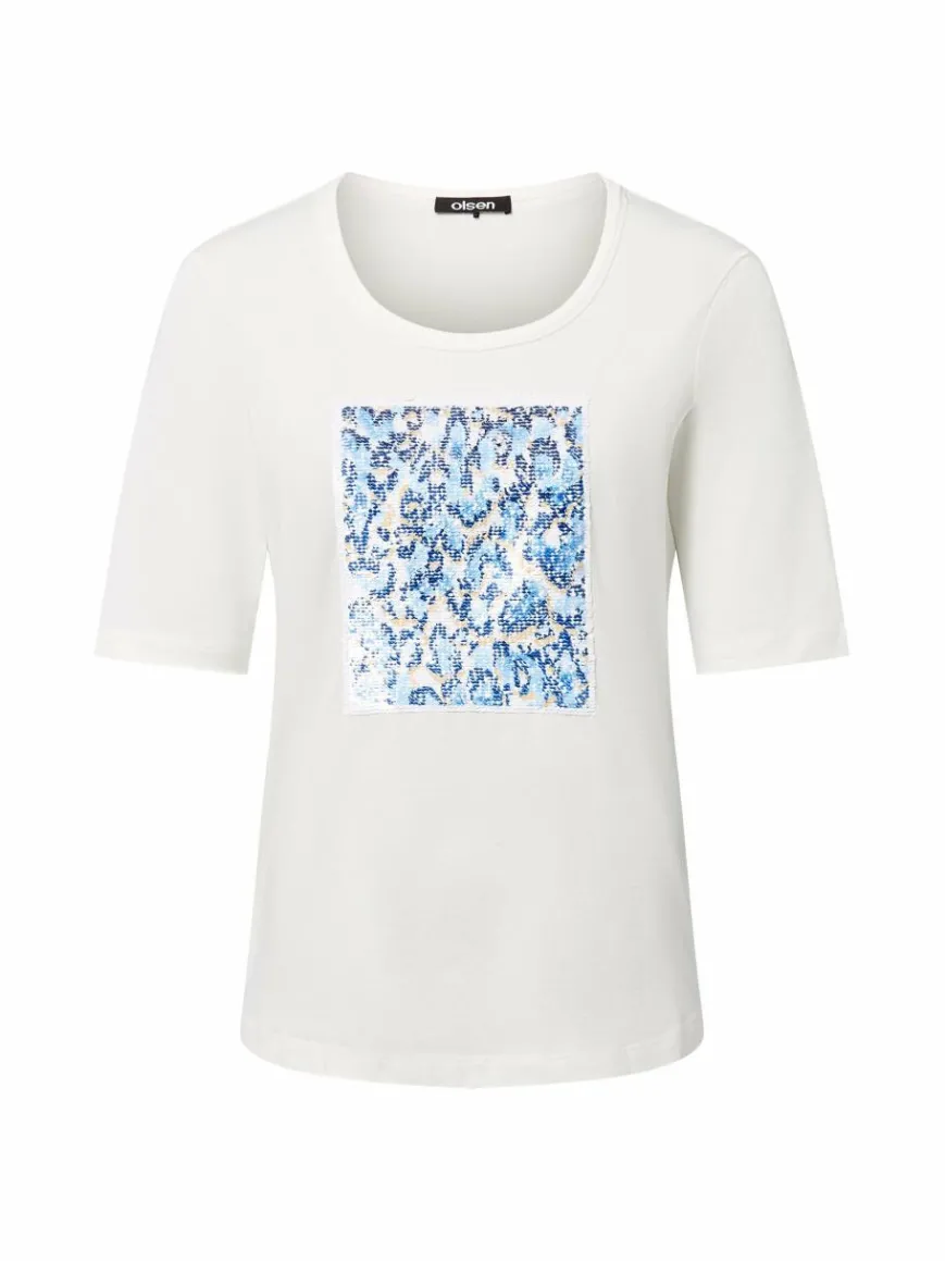 Olsen Shirts & Tops*Damen T-Shirt - Hannah ecru uni