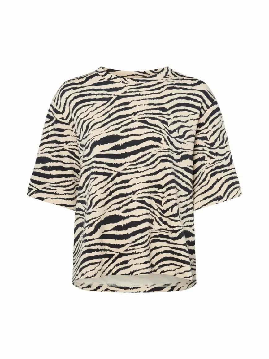 soyaconcept® Sweatshirts & Sweatjacken|Shirts & Tops*Damen T-Shirt - SC-Salome schwarz sand gemustert