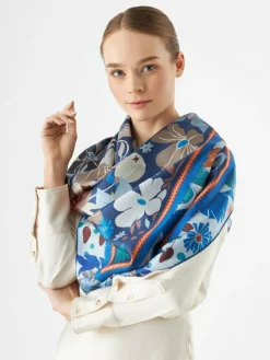 Codello Schals & Tücher*Damen Tuch blau gemustert