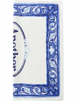 Another Cotton Lab Schals & Tücher*Damen Tuch weiß blau gemustert