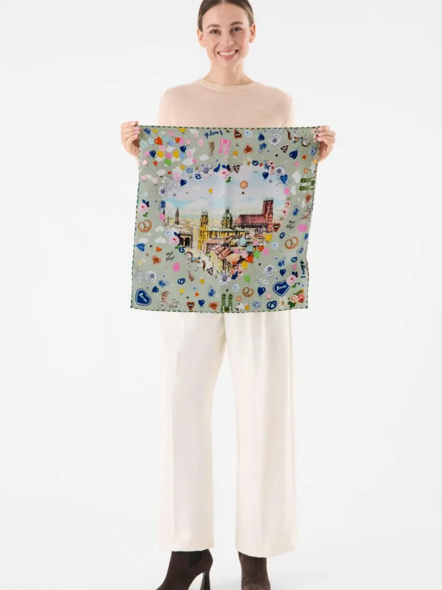 Codello Schals & Tücher*Damen Tuch grün bedruckt