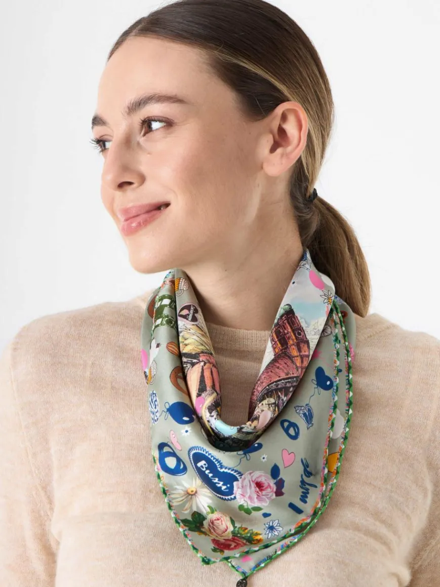 Codello Schals & Tücher*Damen Tuch grün bedruckt