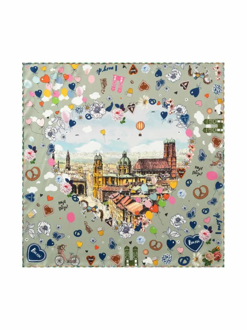 Codello Schals & Tücher*Damen Tuch grün bedruckt