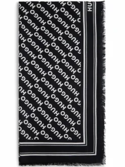 HUGO Schals & Tücher*Damen Tuch - Alycia schwarz weiß gemustert