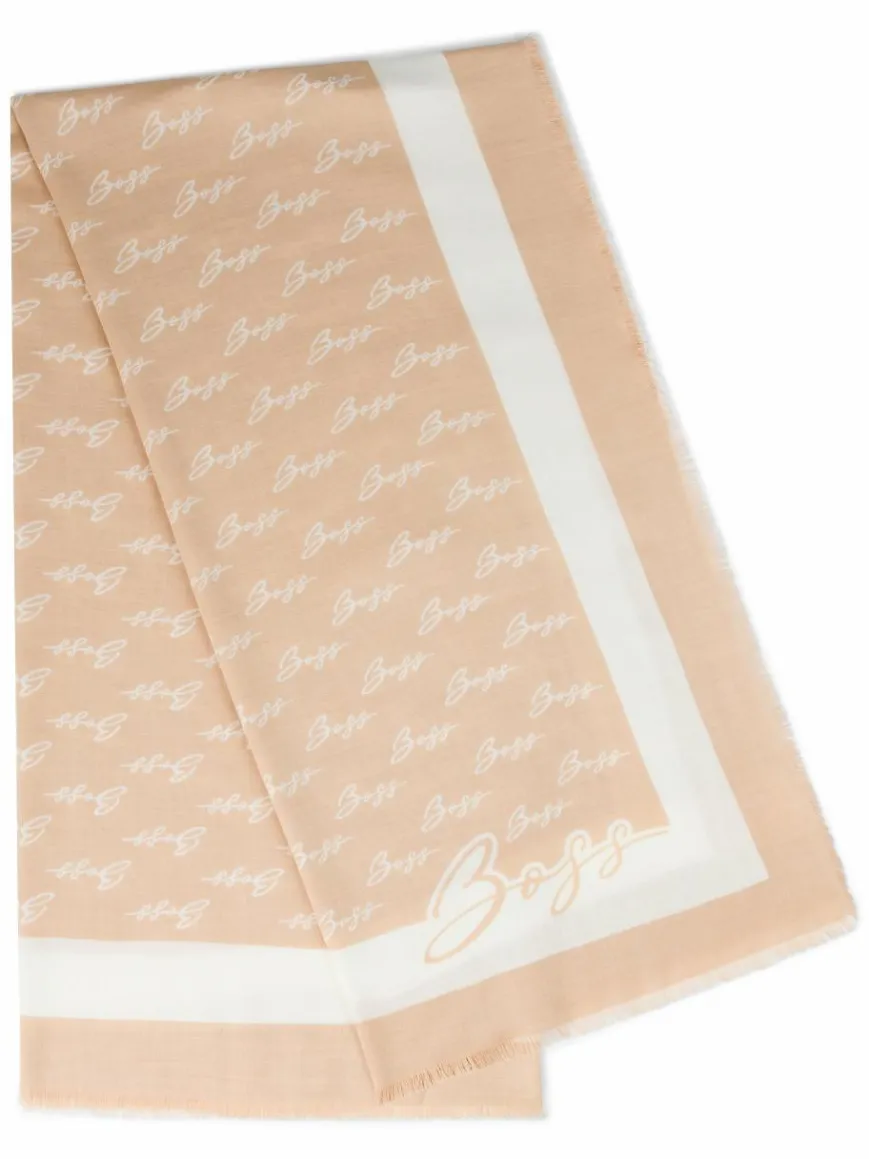 BOSS Orange Schals & Tücher*Damen Tuch - Lyza nude weiß gemustert