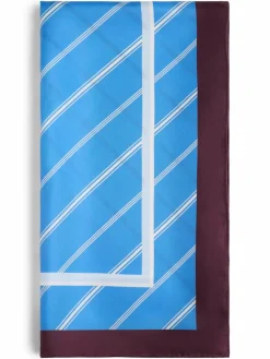 MAX&Co. Schals & Tücher*Damen Tuch aus Seide - Battista blau ecru gestreift