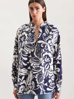 Seidensticker Blusen*Damen Tunika - Druck blau bedruckt