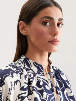 Seidensticker Blusen*Damen Tunika - Druck blau bedruckt