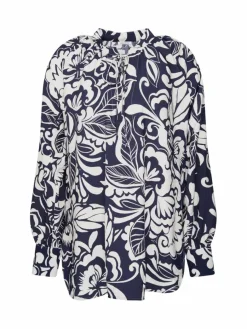 Seidensticker Blusen*Damen Tunika - Druck blau bedruckt