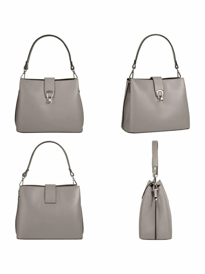 Cluty Taschen & Rucksäcke*Damen Umhängetasche grau uni