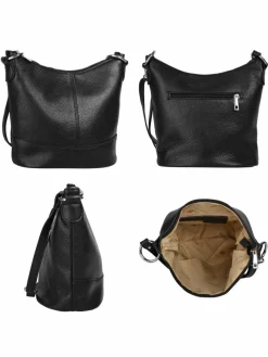 Cluty Taschen & Rucksäcke*Damen Umhängetasche schwarz uni