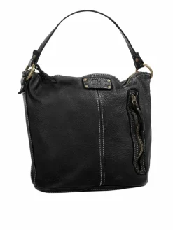 Cluty Taschen & Rucksäcke*Damen Umhängetasche schwarz uni