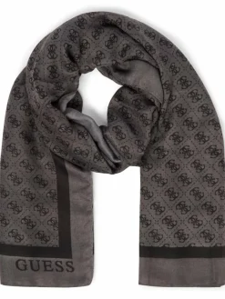 GUESS Schals & Tücher*Damen Webschal anthrazit schwarz gemustert